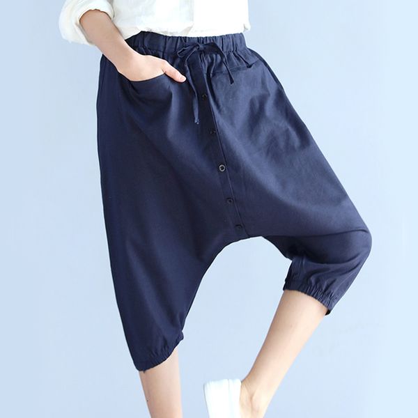 capris big crotch size with casual loose calf length harem drawstring women's cotton linen pants, Black;white
capris big crotch size with casual loose calf length harem drawstring women's cotton linen pants, Black;white