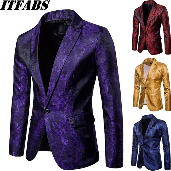 men's suits & blazers fashion men shiny gold glitter suit jackets male nightclub one button blazer dj stage sbhn, White;black
men's suits & blazers fashion men shiny gold glitter suit jackets male nightclub one button blazer dj stage sbhn, White;black