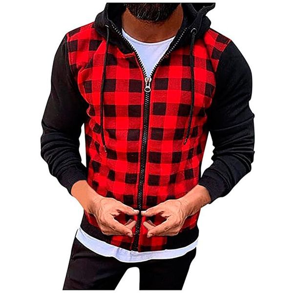 men's jackets plaid jacket patchwork zipper hooded long-sleeved fashion causal spring autumn cardigan male coat plus size, Black;brown
men's jackets plaid jacket patchwork zipper hooded long-sleeved fashion causal spring autumn cardigan male coat plus size, Black;brown