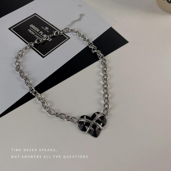 chains heart necklace women simple necklaces woman fashion korean girl punk black pendant jewelry silver color trendy metal collares
chains heart necklace women simple necklaces woman fashion korean girl punk black pendant jewelry silver color trendy metal collares