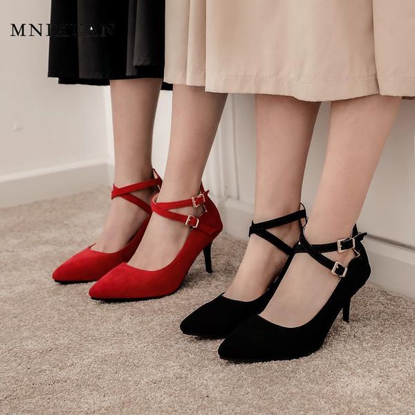 dress shoes mnixuan high heels women pumps size 46 spring 2021 pointed thin heel suede ankle buckle red woman wedding party, Black
dress shoes mnixuan high heels women pumps size 46 spring 2021 pointed thin heel suede ankle buckle red woman wedding party, Black