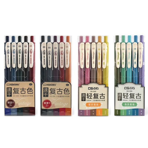 gel pens retractable vintage color set quick dry 0.5mm binder clip soft rubber grip tip retro for jounal
gel pens retractable vintage color set quick dry 0.5mm binder clip soft rubber grip tip retro for jounal