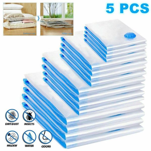 storage bags 5 pcs vacuum bag for clothes with valve pump home space saver foldable large seal saving
storage bags 5 pcs vacuum bag for clothes with valve pump home space saver foldable large seal saving