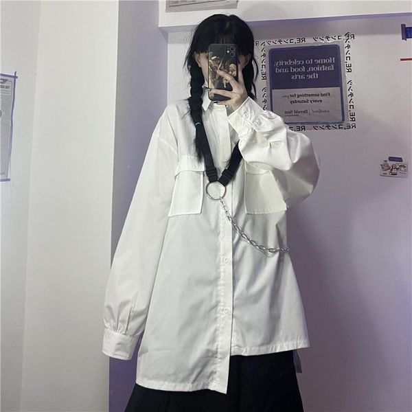 women's blouses & shirts street style techwear long sleeve shirt with ribbon chain spring women white black harajuku korean fashion ove
women's blouses & shirts street style techwear long sleeve shirt with ribbon chain spring women white black harajuku korean fashion ove