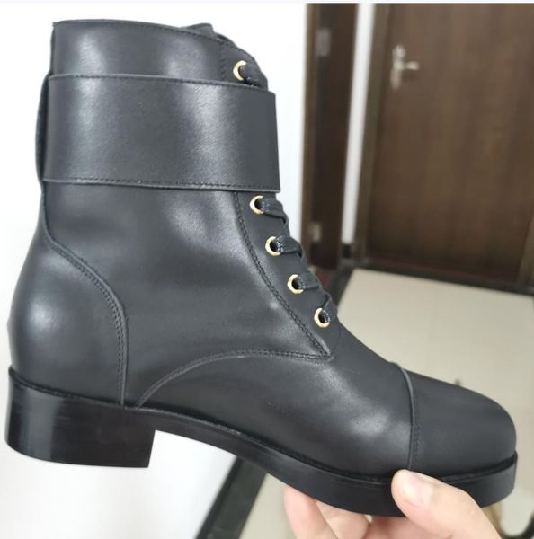 women wonderland flat ranger boot twist buckle flower letter designer lady leather strap canvas lace-up rubber outsole ankle boots, Black
women wonderland flat ranger boot twist buckle flower letter designer lady leather strap canvas lace-up rubber outsole ankle boots, Black