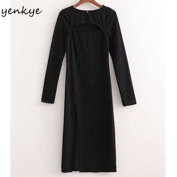 fashion openwork hem slits dress women o neck long sleeve screw thread vintage black midi bodycon vestido 210514, Black;gray
fashion openwork hem slits dress women o neck long sleeve screw thread vintage black midi bodycon vestido 210514, Black;gray