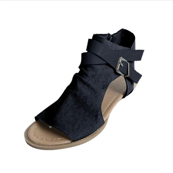 women 2021 summer sandals leather shoes open toe casual fish mouth hollow low heel flat roman beach slippers, Black
women 2021 summer sandals leather shoes open toe casual fish mouth hollow low heel flat roman beach slippers, Black