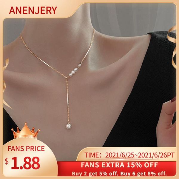 chains anenjery 925 sterling silver pearl tassel adjustable necklace for women french simple light luxury clavicle chain gift
chains anenjery 925 sterling silver pearl tassel adjustable necklace for women french simple light luxury clavicle chain gift
