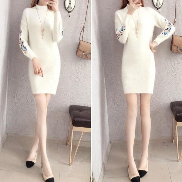 casual dresses women's faux sweater mid-length autumn and winter dress korean style, Black;gray
casual dresses women's faux sweater mid-length autumn and winter dress korean style, Black;gray