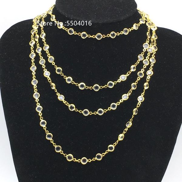6mm crystal clear glass faceted flat round beads coin rosary chains,gold wire wrapped copper woman sweater chains necklace, Silver
6mm crystal clear glass faceted flat round beads coin rosary chains,gold wire wrapped copper woman sweater chains necklace, Silver