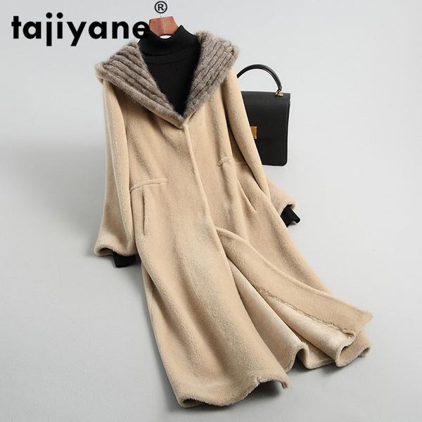 women's fur & faux real coat mink collar wool jacket autumn winter women clothes 2021 korean vintage sheep shearling zt3611, Black
women's fur & faux real coat mink collar wool jacket autumn winter women clothes 2021 korean vintage sheep shearling zt3611, Black