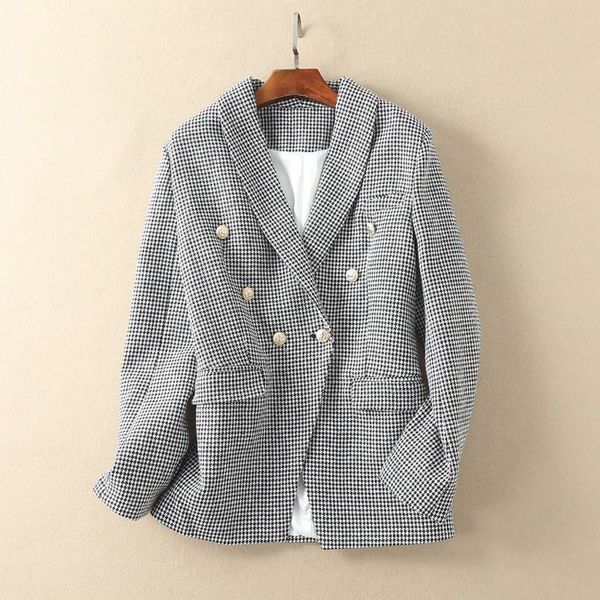 women's suits & blazers 2021 winter designer blazer coat long sleeve double breasted lion buttons tweed wool plaid, White;black
women's suits & blazers 2021 winter designer blazer coat long sleeve double breasted lion buttons tweed wool plaid, White;black