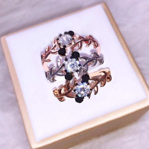 cluster rings classic black gold separated tree leaf ring elegant fashion lady engagement exquisite romantic jewelry gift, Golden;silver
cluster rings classic black gold separated tree leaf ring elegant fashion lady engagement exquisite romantic jewelry gift, Golden;silver