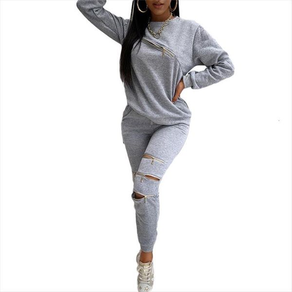 solid tracksuit two piece womenpant set spring zipper up holes pullover sweatshirt and pants sweat suits casual outfits, White
solid tracksuit two piece womenpant set spring zipper up holes pullover sweatshirt and pants sweat suits casual outfits, White