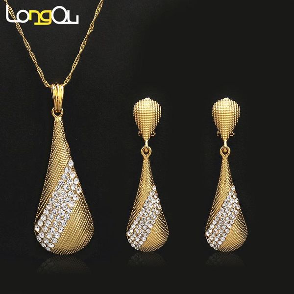 earrings & necklace pendant necklaces sets for women teenage girls gold color large drop crystal jewelry party gift decoration, Silver
earrings & necklace pendant necklaces sets for women teenage girls gold color large drop crystal jewelry party gift decoration, Silver