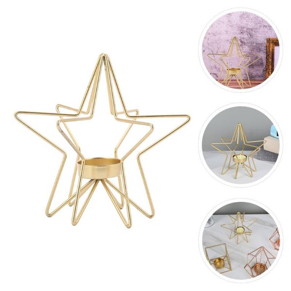 candle holders candlestick iron art star shaped holder decor pedestal