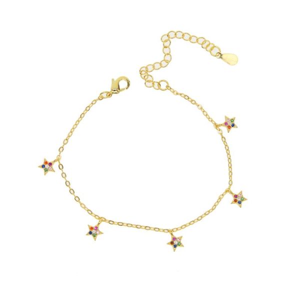 charm bracelets cute lovely star bracelet for girl christmas gift rainbow colorful cz paved gold color fashion adorable jewelry, Golden;silver
charm bracelets cute lovely star bracelet for girl christmas gift rainbow colorful cz paved gold color fashion adorable jewelry, Golden;silver