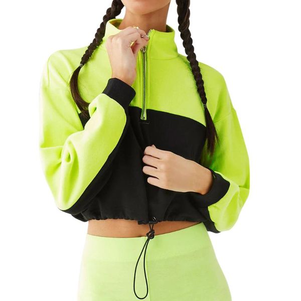 women's hoodies & sweatshirts noenname_null clothing sweatshirt fashio splicing oversized hoodie zipper short movement ladies clothes, Black
women's hoodies & sweatshirts noenname_null clothing sweatshirt fashio splicing oversized hoodie zipper short movement ladies clothes, Black