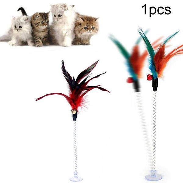 cat toys metal wire spring feather color toy with bell pet sucker rods stick interactive
cat toys metal wire spring feather color toy with bell pet sucker rods stick interactive