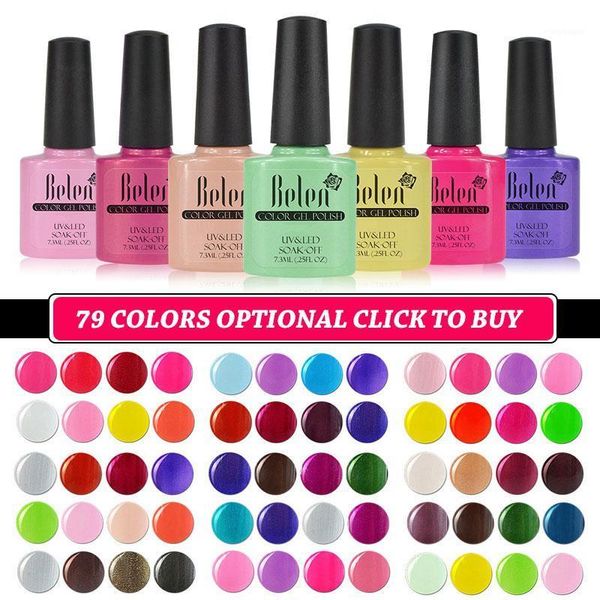 belen 79 colors uv gel nail polish semi permanent 7.3ml varnish design manicure led nails art hybrid soak off lacquer1, Red;pink
belen 79 colors uv gel nail polish semi permanent 7.3ml varnish design manicure led nails art hybrid soak off lacquer1, Red;pink