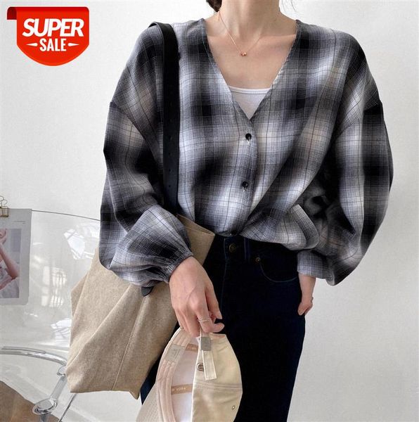 zhi zhaoxi chic korean version of loose plaid casual v-neck shirt long-sleeved female jacket 719 #3697, Black;gray
zhi zhaoxi chic korean version of loose plaid casual v-neck shirt long-sleeved female jacket 719 #3697, Black;gray