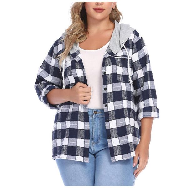 women's jackets autumn spring long plaid shirt women casual sleeve pocket button lapel shirts clothes cardigan jacket streetwear, Black;brown
women's jackets autumn spring long plaid shirt women casual sleeve pocket button lapel shirts clothes cardigan jacket streetwear, Black;brown