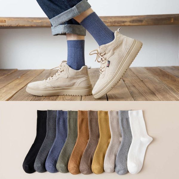 socks men's combed cotton foot color double needle business autumn winter medium tube, Black
socks men's combed cotton foot color double needle business autumn winter medium tube, Black
