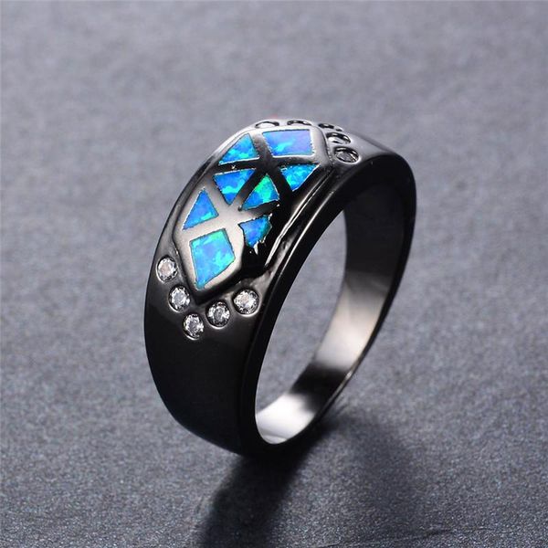 wedding rings unique style female blue fire opal ring vintage 14kt black gold for women promise love engagement, Slivery;golden
wedding rings unique style female blue fire opal ring vintage 14kt black gold for women promise love engagement, Slivery;golden
