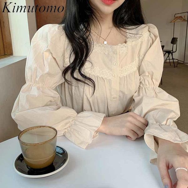 women's blouses & shirts kimutomo elegant lace blouse vintage square collar women puff sleeve shirt girls solid sweet korean chic spri, White
women's blouses & shirts kimutomo elegant lace blouse vintage square collar women puff sleeve shirt girls solid sweet korean chic spri, White