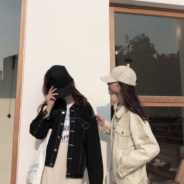 2 colors sml women's vintage jean coats autumn women loose denim jacket long sleeve loose female girls outwear (78096) 210423, Black;brown
2 colors sml women's vintage jean coats autumn women loose denim jacket long sleeve loose female girls outwear (78096) 210423, Black;brown