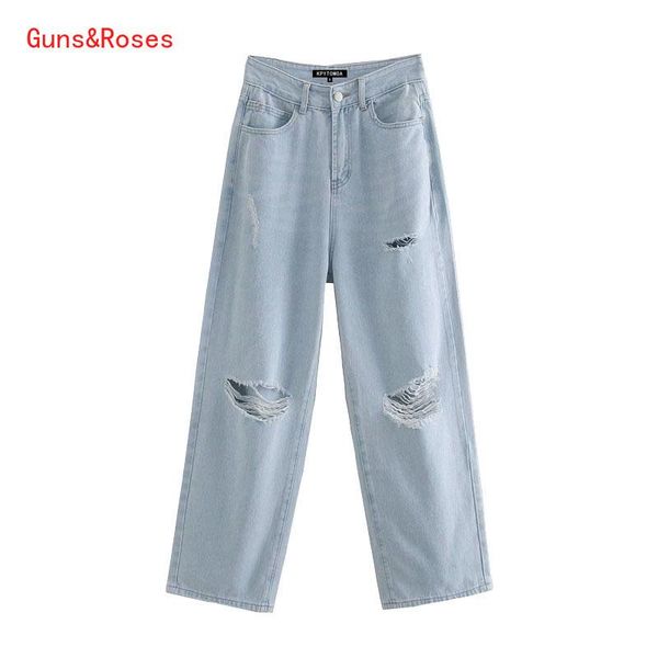 women 2021 chic fashion ripped hole straight jeans vintage high waist zipper female ankle denim pants mujer women's, Blue
women 2021 chic fashion ripped hole straight jeans vintage high waist zipper female ankle denim pants mujer women's, Blue