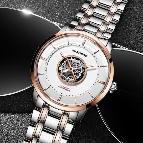 men's leather belt hollow stainless steel automatic mechanical watches 30m waterproof fashion business watch for men male wristwatches, Slivery;brown
men's leather belt hollow stainless steel automatic mechanical watches 30m waterproof fashion business watch for men male wristwatches, Slivery;brown