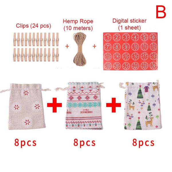 christmas decorations decor sets hanging small gift bags holders calendar tag xmas cotton linen candy bag set
christmas decorations decor sets hanging small gift bags holders calendar tag xmas cotton linen candy bag set