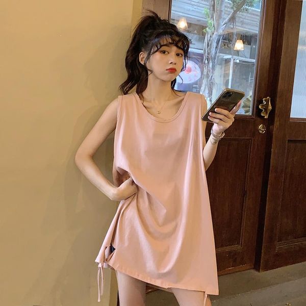 summer korean version loose lazy pink and bottoms disappear sleeveless t-shirt women women's, White
summer korean version loose lazy pink and bottoms disappear sleeveless t-shirt women women's, White