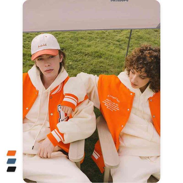 inflation varsity jacket urban streetwear vintage fleece bomber with embroidery couple orange baseball coat, Black;brown
inflation varsity jacket urban streetwear vintage fleece bomber with embroidery couple orange baseball coat, Black;brown