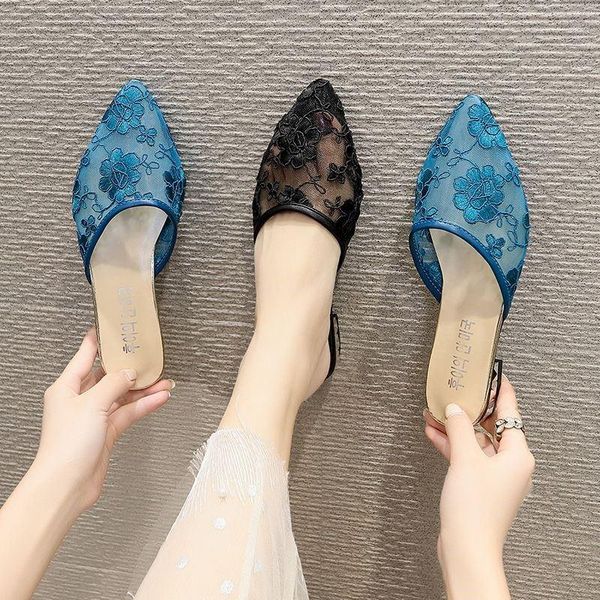 slippers 2021 non-peep-toe for women's mesh open-cut flat bottom ethnic style lace embroidered point mother party slipper, Black
slippers 2021 non-peep-toe for women's mesh open-cut flat bottom ethnic style lace embroidered point mother party slipper, Black