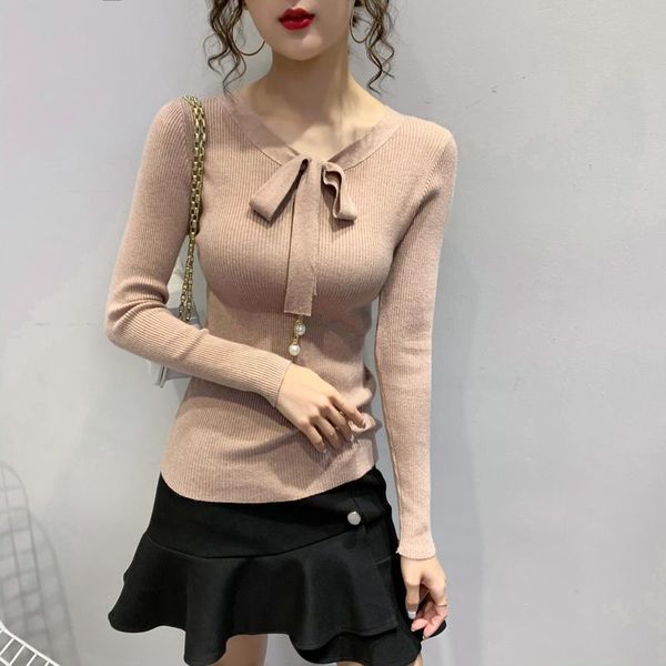 women's sweaters 2021 early autumn sweater and winter long-sleeved thin slim-fit bow western style bottoming shirt wom, White;black
women's sweaters 2021 early autumn sweater and winter long-sleeved thin slim-fit bow western style bottoming shirt wom, White;black