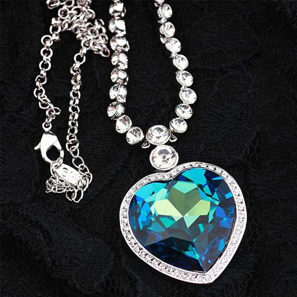 titanic heart of the ocean rose blue crystal women necklace pendant jewelry lovers couple valentie's day birthday gift necklaces, Silver
titanic heart of the ocean rose blue crystal women necklace pendant jewelry lovers couple valentie's day birthday gift necklaces, Silver