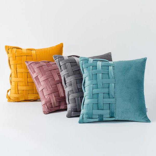cushion/decorative pillow square pillowcase velvet stitching woven sofa cushion
cushion/decorative pillow square pillowcase velvet stitching woven sofa cushion