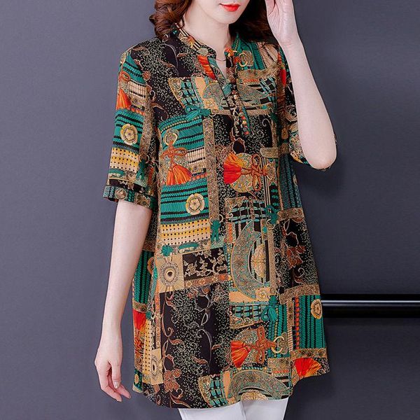 women's blouses & shirts printed silk shirt 2021 loose large foreign style summer dress middle-aged and elderly mulberry top, White
women's blouses & shirts printed silk shirt 2021 loose large foreign style summer dress middle-aged and elderly mulberry top, White