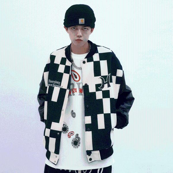 men's jackets eukaaru mosaic printed pu leather sleeve coat men streetwear fashion jacket hip hop loose stand collar japanese, Black;brown
men's jackets eukaaru mosaic printed pu leather sleeve coat men streetwear fashion jacket hip hop loose stand collar japanese, Black;brown