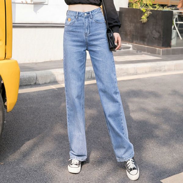 vintage wide leg woman jeans for women mom high waisted jeans blue casual long trousers korean streetwear denim pants summer 210519
vintage wide leg woman jeans for women mom high waisted jeans blue casual long trousers korean streetwear denim pants summer 210519