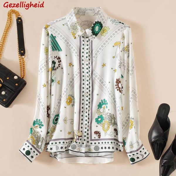 women's blouses & shirts gezelligheid silk blouse for women 2021 summer fashion elegant casual slim print long sleeve 100% natural shir, White
women's blouses & shirts gezelligheid silk blouse for women 2021 summer fashion elegant casual slim print long sleeve 100% natural shir, White