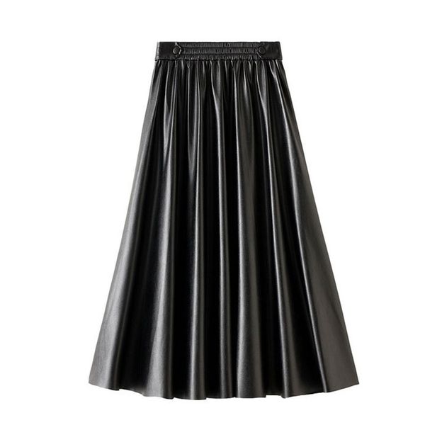 ohryiyie black pu leather skirt women spring autumn new vintage button a-line long skirt ladies high waist pencil skirt female 210412
ohryiyie black pu leather skirt women spring autumn new vintage button a-line long skirt ladies high waist pencil skirt female 210412