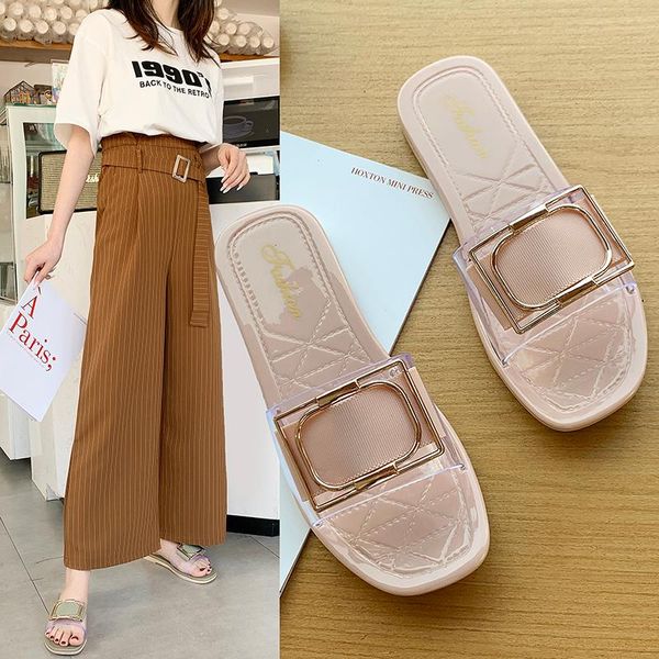 slippers for women wear net red fashion sandals summer vacation beach flat bottom flip flops wet water shoes, Black
slippers for women wear net red fashion sandals summer vacation beach flat bottom flip flops wet water shoes, Black