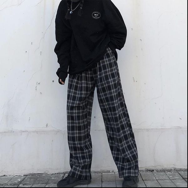 vangull plaid women pant womens high waist checkered straight loose sweat pants trousers pantalon femme sweatpants jogger pantalones, Black;white
vangull plaid women pant womens high waist checkered straight loose sweat pants trousers pantalon femme sweatpants jogger pantalones, Black;white