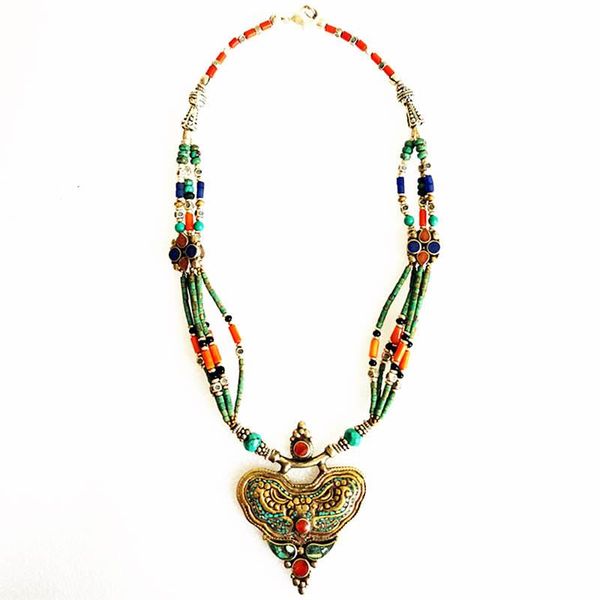 Handmade Vintage Necklace Tibetan Ethnic Fashion Jewelry Brass Inlaid Colorful Stone With Big Pendant TNL198 Necklaces, Silver
Handmade Vintage Necklace Tibetan Ethnic Fashion Jewelry Brass Inlaid Colorful Stone With Big Pendant TNL198 Necklaces, Silver