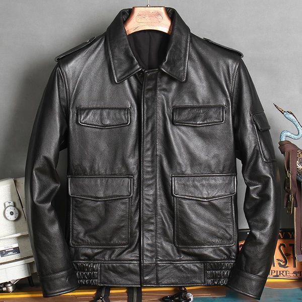 men's leather & faux 2021 men autumn winter genuine cowhide coats short slim motorcycle jackets male pockets real cow outwear w634, Black
men's leather & faux 2021 men autumn winter genuine cowhide coats short slim motorcycle jackets male pockets real cow outwear w634, Black