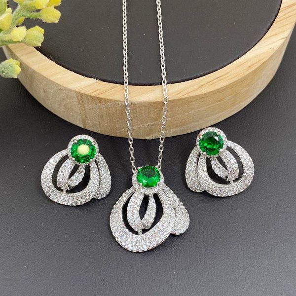 earrings & necklace lanyika fashion jewelry set elegant artistic petal micro pave with for women wedding banquet party gifts, Silver
earrings & necklace lanyika fashion jewelry set elegant artistic petal micro pave with for women wedding banquet party gifts, Silver