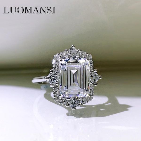 cluster rings luomansi 8*10mm high carbon diamond silver ring 100%-s925 jewelry super flash wedding cocktail party woman gift, Golden;silver
cluster rings luomansi 8*10mm high carbon diamond silver ring 100%-s925 jewelry super flash wedding cocktail party woman gift, Golden;silver